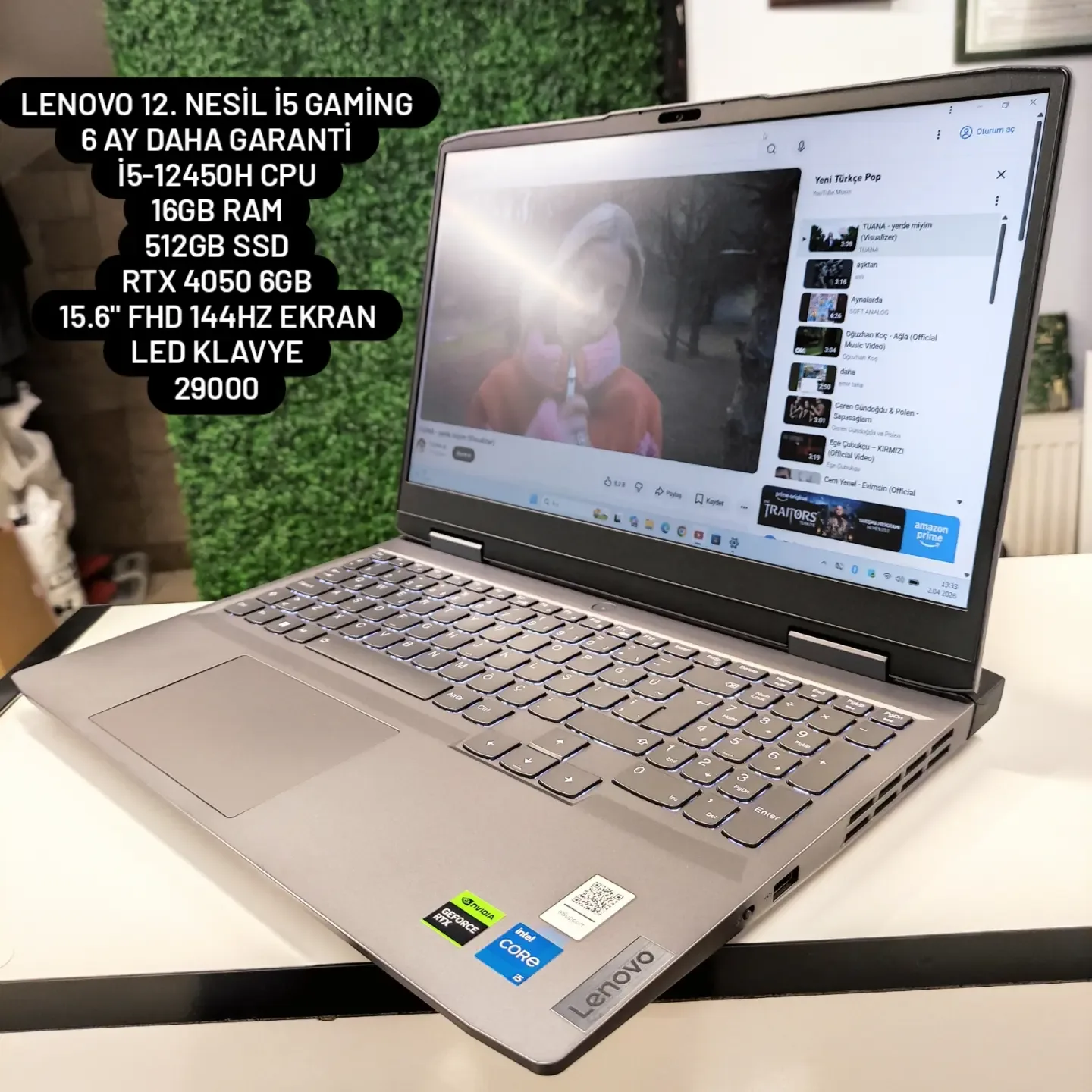 Lenovo Gaming Laptop i5-12450H | RTX 4050 6GB | 16GB RAM