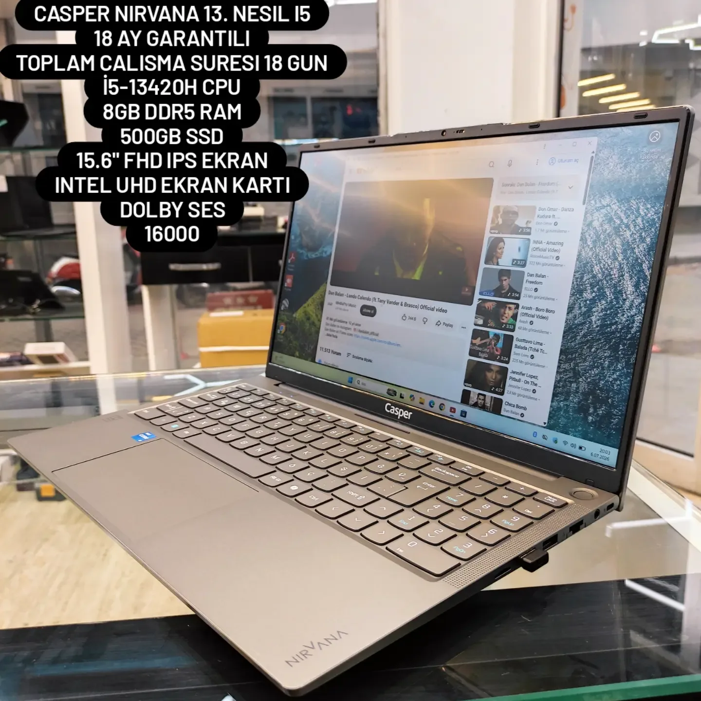 Casper Nirvana X650 i5-13420H (13. Nesil) | 8GB DDR5 | 500GB SSD